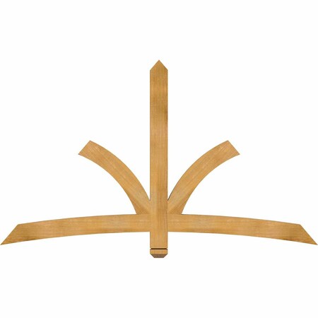 Ekena Millwork Davenport Rough Sawn Timber Gable Bracket, Western Red Cedar, 72"W x 42"H x 2"D x 4"F, 14/12 Pitch GBW072X42X0204DAV00RWR